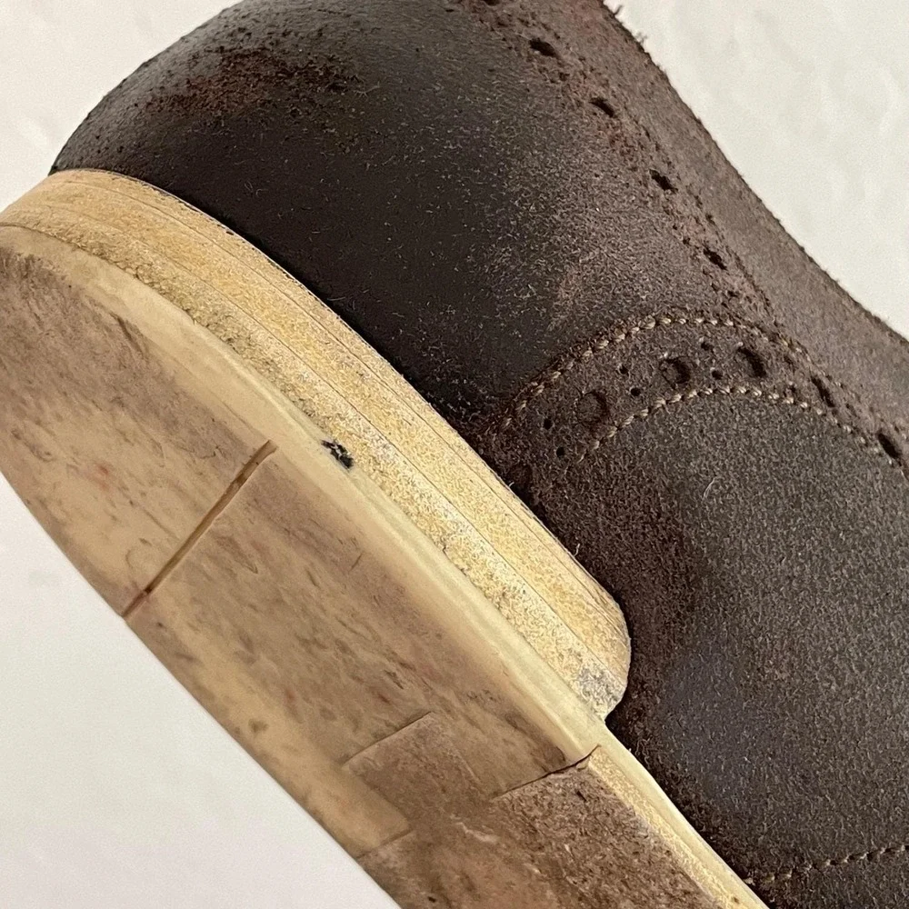 Dolce‎ & Gabbana Francesina Crosta Cera Oxford Men 8.5 Brown Suede Brogue